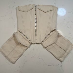 Dion Lee denim pocket corset (natural)